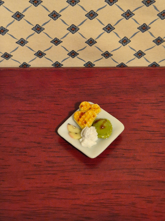 Dessert vafler og is