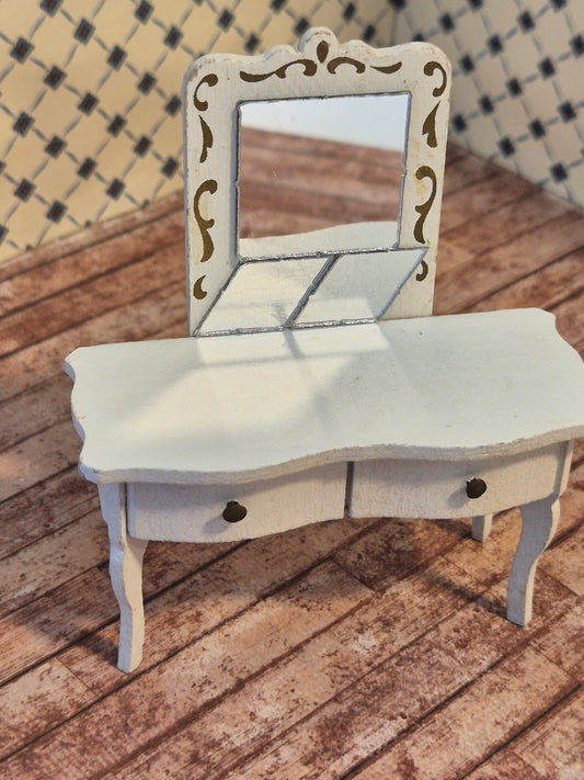 Lundby sminkebord, renoveret spejl