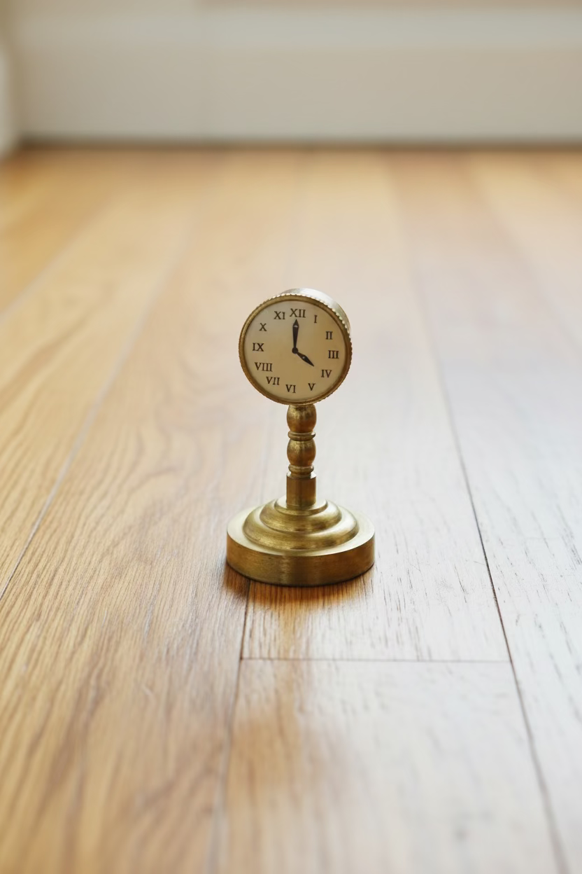 Metal mantel clock