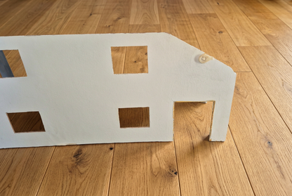 Lundby Stockholm dukkehus front, malet