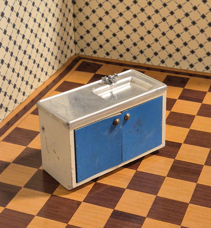 Lundby køkkenvask, patina