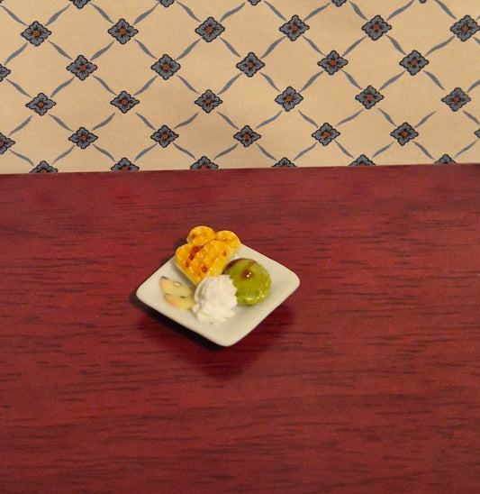 Dessert vafler og is