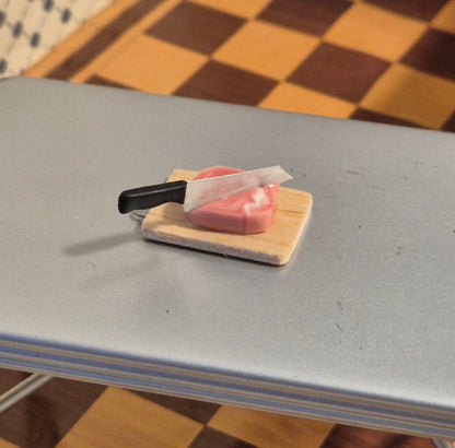 Kød med kniv