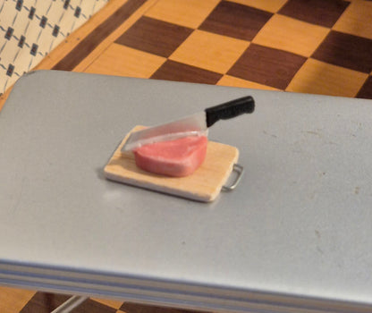 Kød med kniv