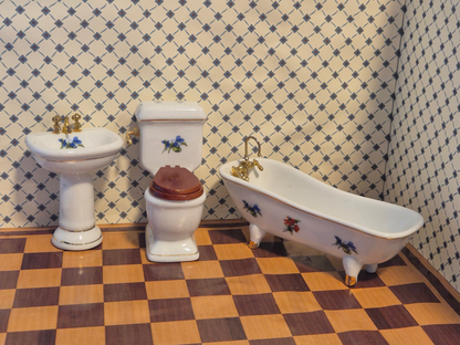 1:12 porcelæn badeværelse