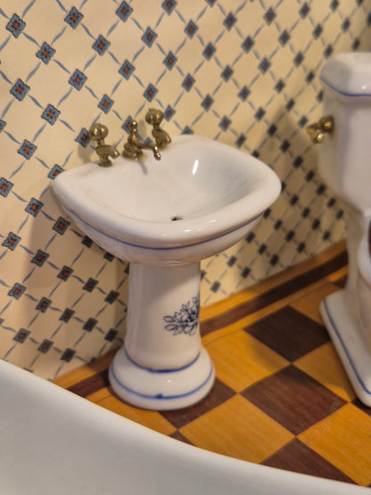 1:12 porcelæn badeværelse