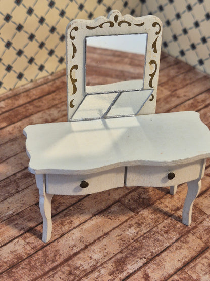 Lundby sminkebord, renoveret spejl