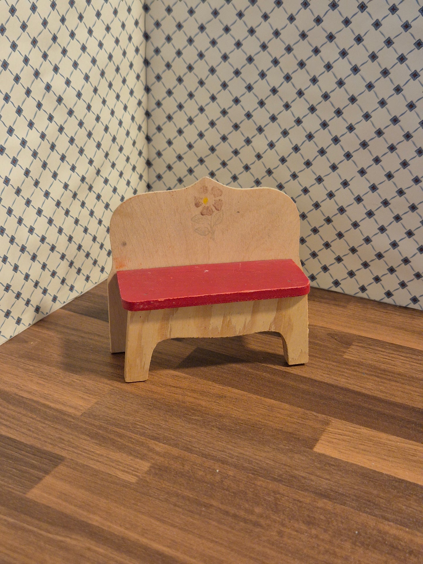 Vintage 1:12 bænk