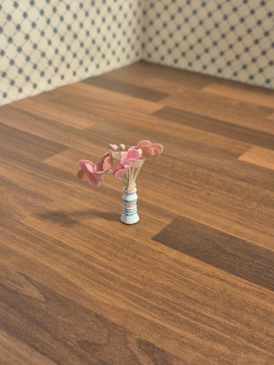 Lundby vase med stofblomster