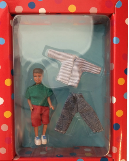 Ny Lundby drengedukke med tøj