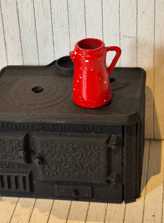 Rote Kaffeekanne